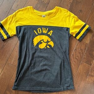 J. America Iowa women’s Short Sleeve Tee - Yellow & Gray